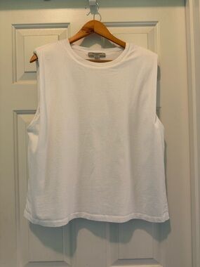 All Saints White Sleeveless Muscle Tank